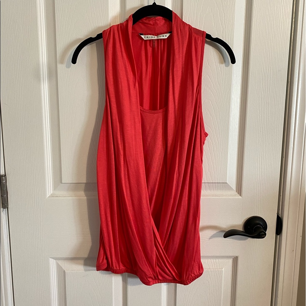 Trina Turk Front Wrap Sleeveless Top